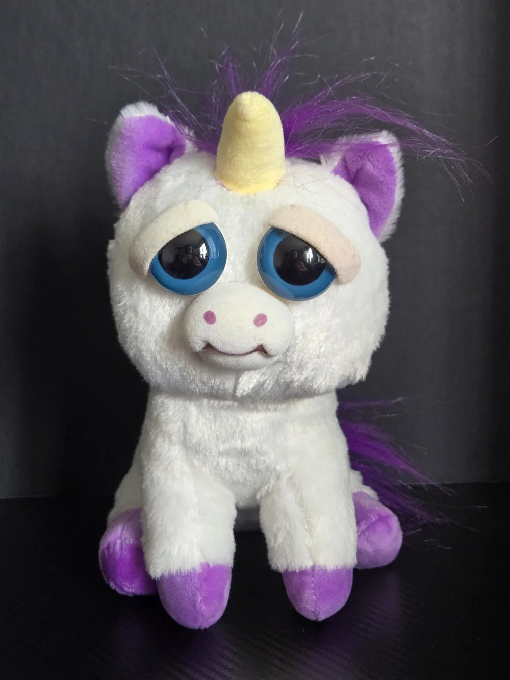 Feisty Pets Glenda Glitterpoop Unicorn White/Purple 9
